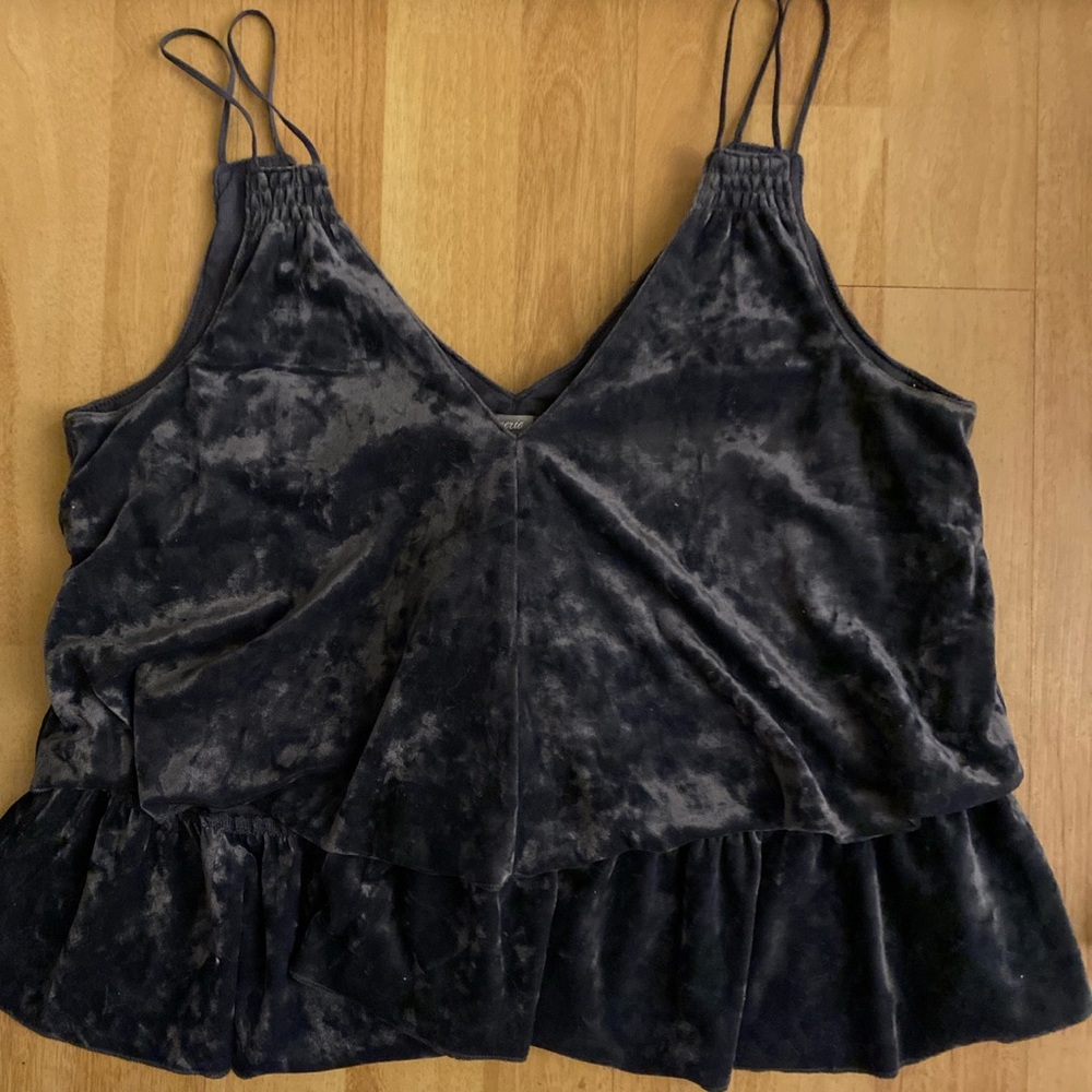 blue velvet top